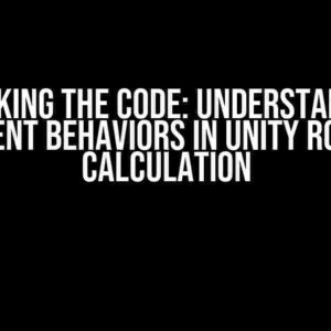 Cracking the Code: Understanding Different Behaviors in Unity Rotation Calculation