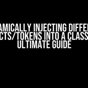 Dynamically Injecting Different Objects/Tokens into a Class: The Ultimate Guide