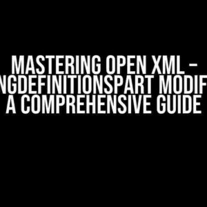 Mastering Open XML – NumberingDefinitionsPart Modifications: A Comprehensive Guide