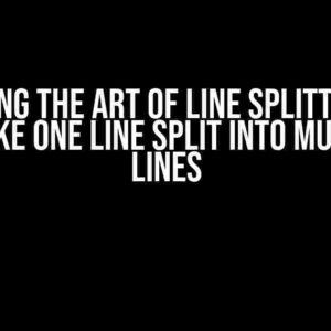 Mastering the Art of Line Splitting: How to Make One Line Split into Multiple Lines