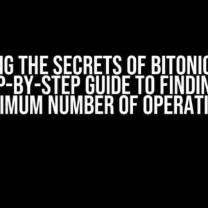 Unlocking the Secrets of Bitonic Arrays: A Step-by-Step Guide to Finding the Minimum Number of Operations